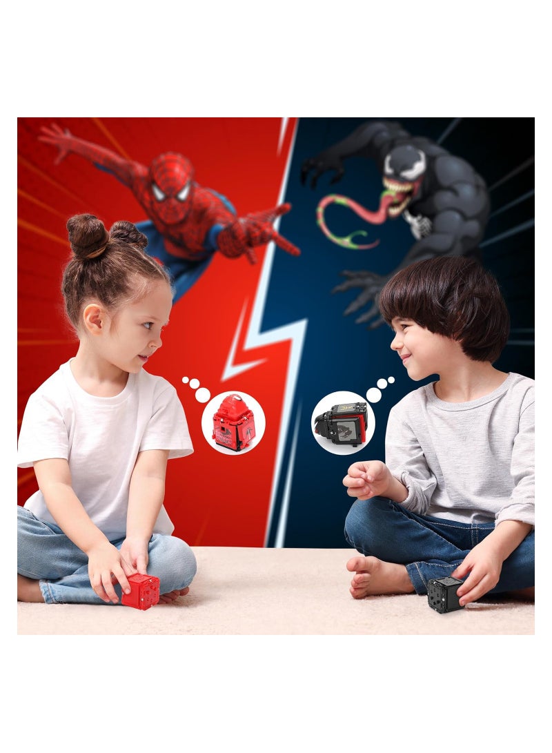 2 Pack Spider Battle Cubes - Rock Paper, Scissors Game, Portable Battle Guessing Fist Game Educational Toys, Creative Novelty Birthday Party Game Toy Gifts for Kids Adults - Image 2